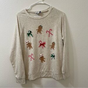 Rockin around Christmas sweatshirt gray vintage large